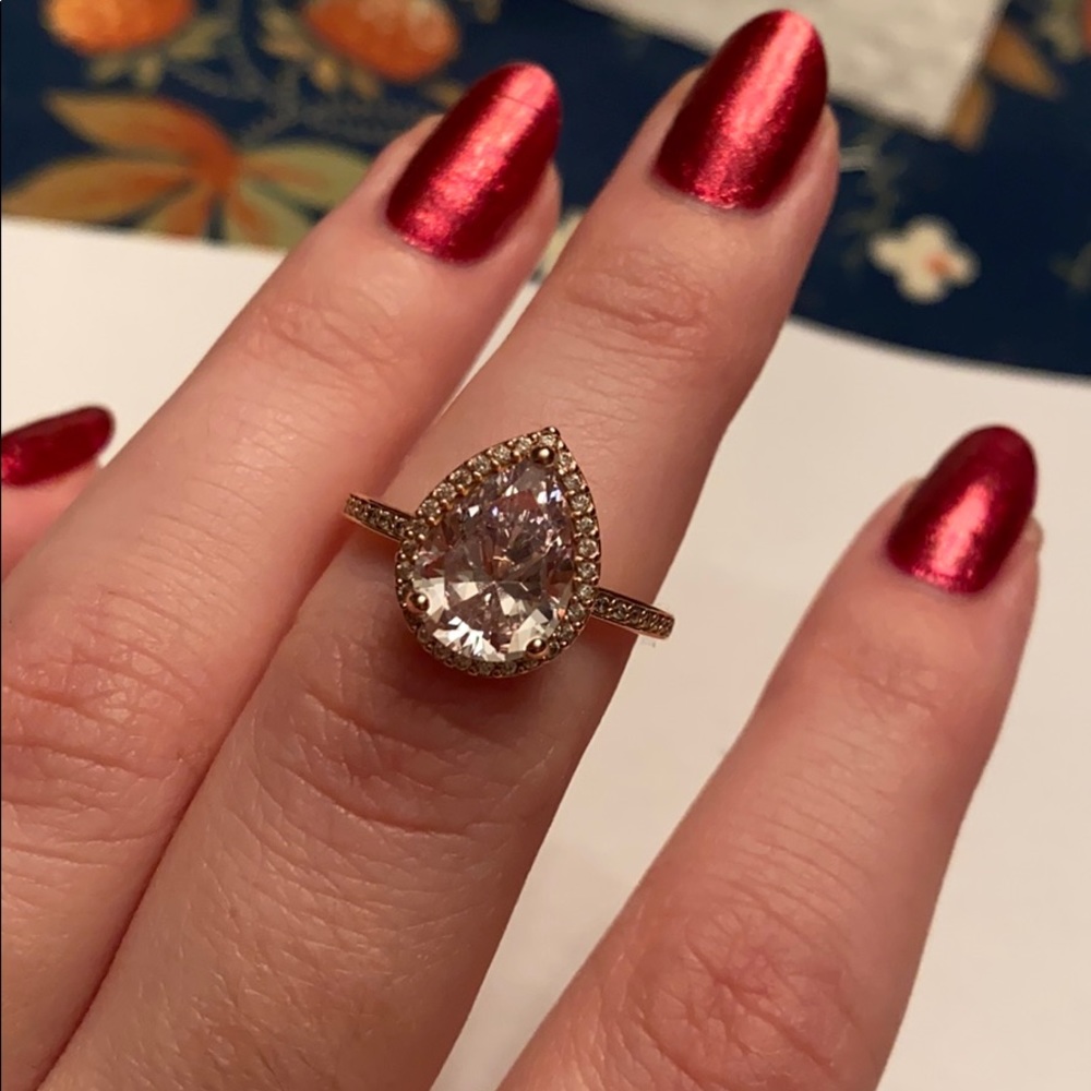 Pandora Radiant Teardrop Ring Rosegold